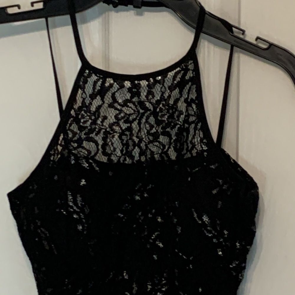 B. Darlin | Black Lace Cutout Women’s Jeweled Cocktail Evening Dress Homecoming - Picture 4 of 14